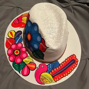 Women’s hand painted fedora